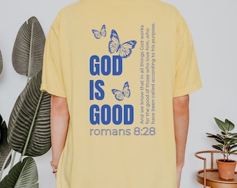 God is goed christelijk shirt, Comfort Colors T-shirt, christelijke kleding, Bijbelvers shirt, geloofsgebaseerd shirt voor vrouwen, religieus T-shirt voor meisjes