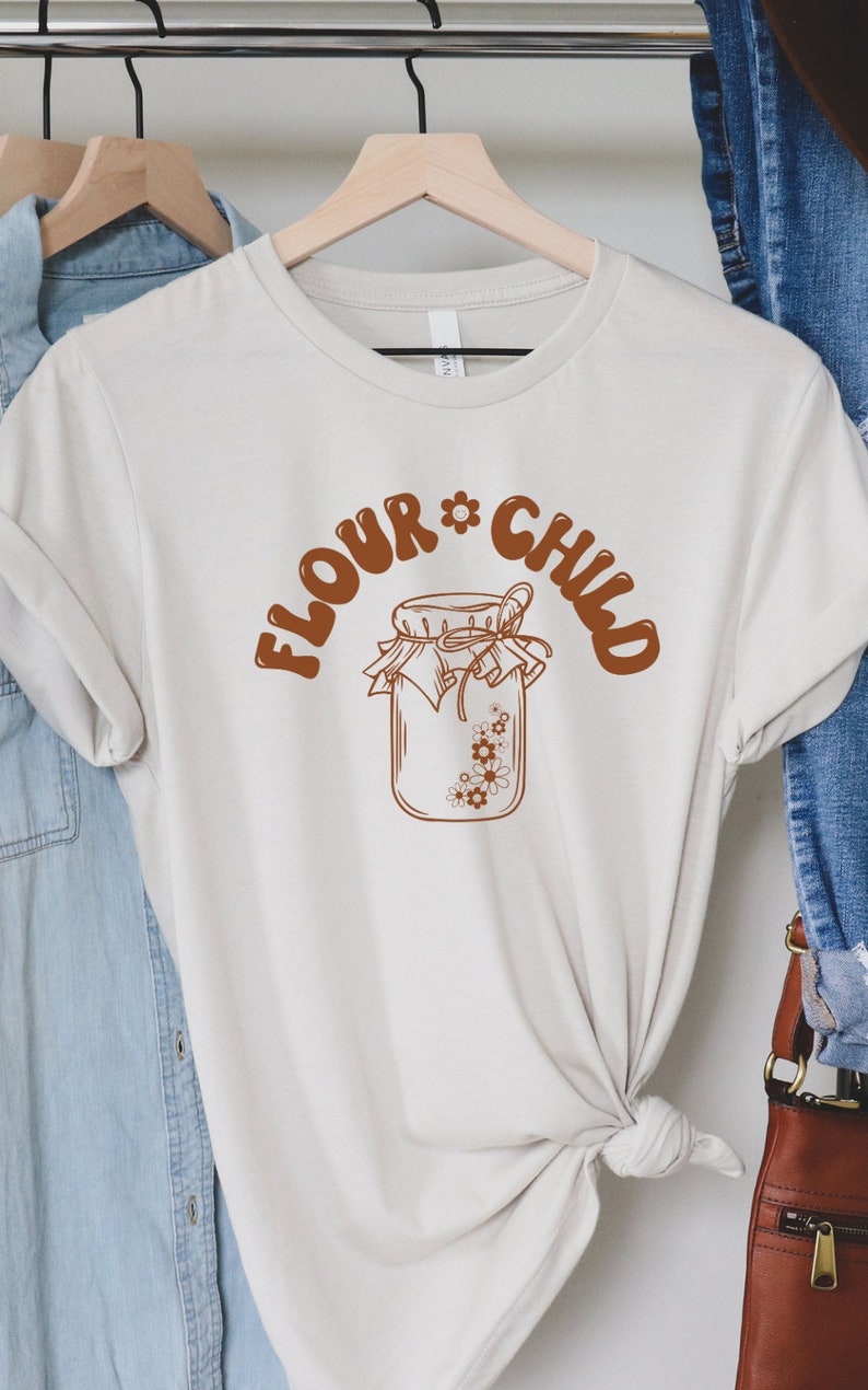 Sourdough Shirt Bread Baking TShirt Flour Power Funny Baker T-shirt Retro Baking Tee Cute Bread Shirt Sourdough Starter Shirt Baker Gift Tee