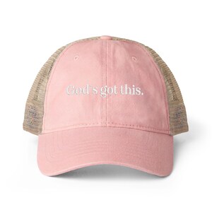 Christian Hat for Women Gods Got This Hat Faith Baseball Cap Cute Feminine Aesthetic Minimalist Embroidered Hat Encouragement Gift for Her image 6