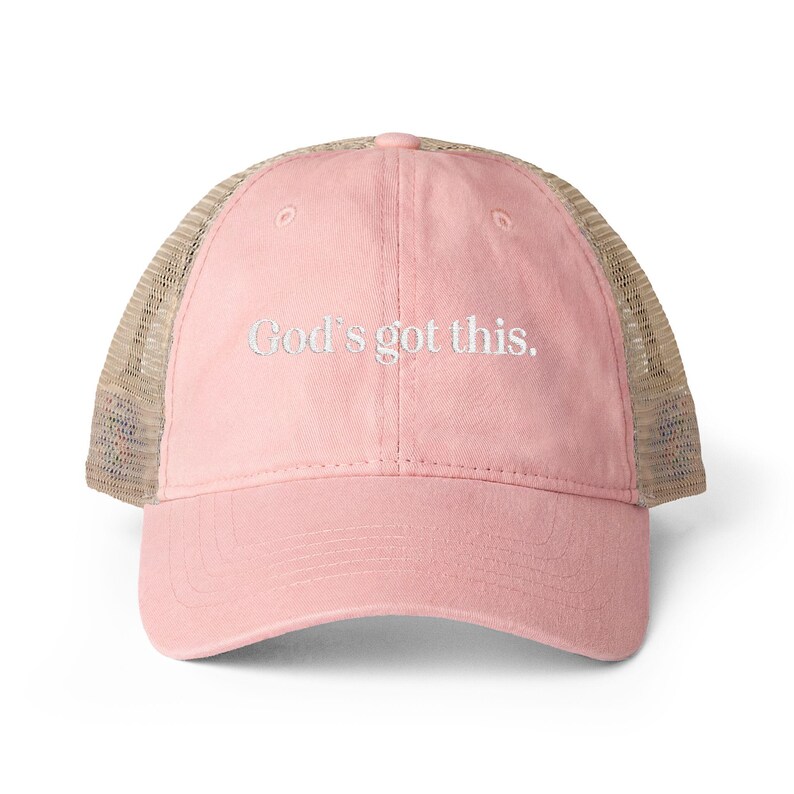 Christian Hat for Women Gods Got This Hat Faith Baseball Cap Cute Feminine Aesthetic Minimalist Embroidered Hat Encouragement Gift for Her image 6