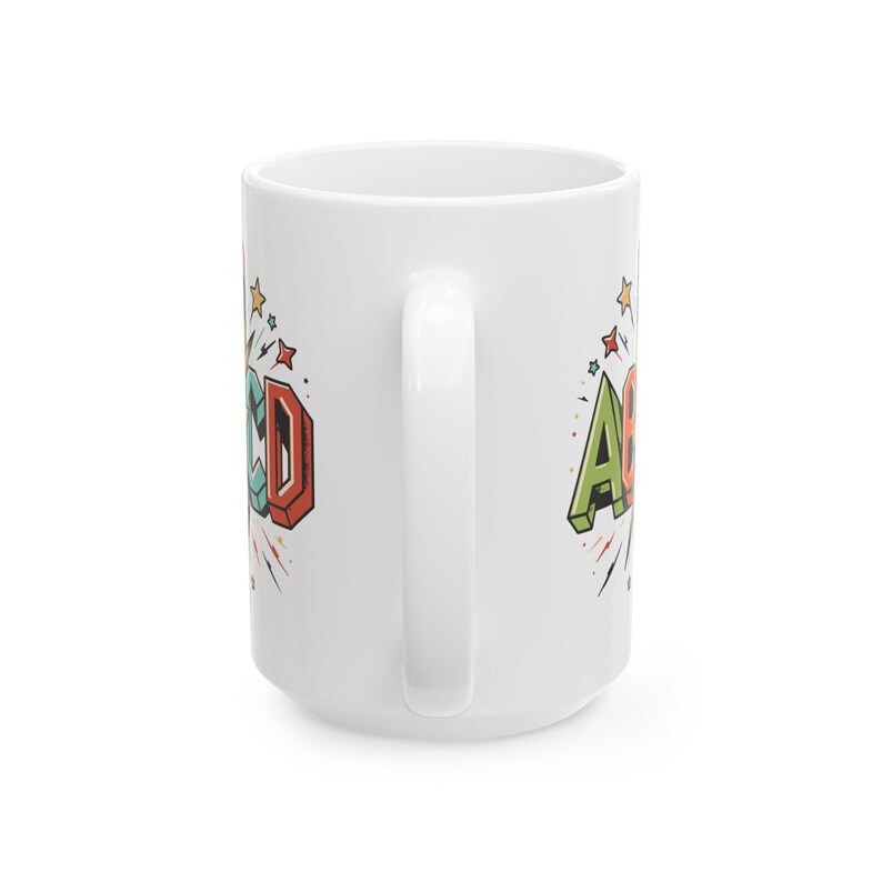 School Mug Teacher Coffee Cup Homeschool Mug Gift Cute ABC Coffee Mug