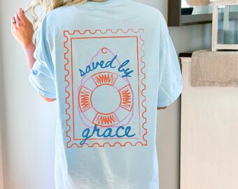 Summer Christian Shirt Faith Tee for Believer Comfort Colors Shirt Oversize Summer Christian Shirt for Women