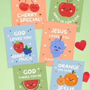 Printable Christian Cards for Kid Faith Inspired Bible Craft Printable Notes Class Party Bible Study Activity Youth Group Bible Study Cards