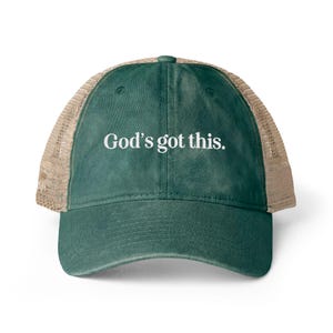 Christian Hat for Women Gods Got This Hat Faith Baseball Cap Cute Feminine Aesthetic Minimalist Embroidered Hat Encouragement Gift for Her image 9