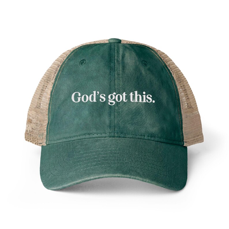Christian Hat for Women Gods Got This Hat Faith Baseball Cap Cute Feminine Aesthetic Minimalist Embroidered Hat Encouragement Gift for Her image 9