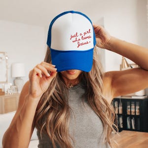 Jesus Trucker Hat Christian Snapback Faith Inspired Clothing Hat Jesus Lover Trucker Hat Youth Group Hat for Girl