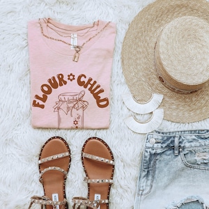 Sourdough Shirt Bread Baking TShirt Flour Power Funny Baker T-shirt Retro Baking Tee Cute Bread Shirt Sourdough Starter Shirt Baker Gift Tee