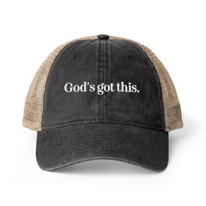 Christian Hat for Women Gods Got This Hat Faith Baseball Cap Cute Feminine Aesthetic Minimalist Embroidered Hat Encouragement Gift for Her image 10