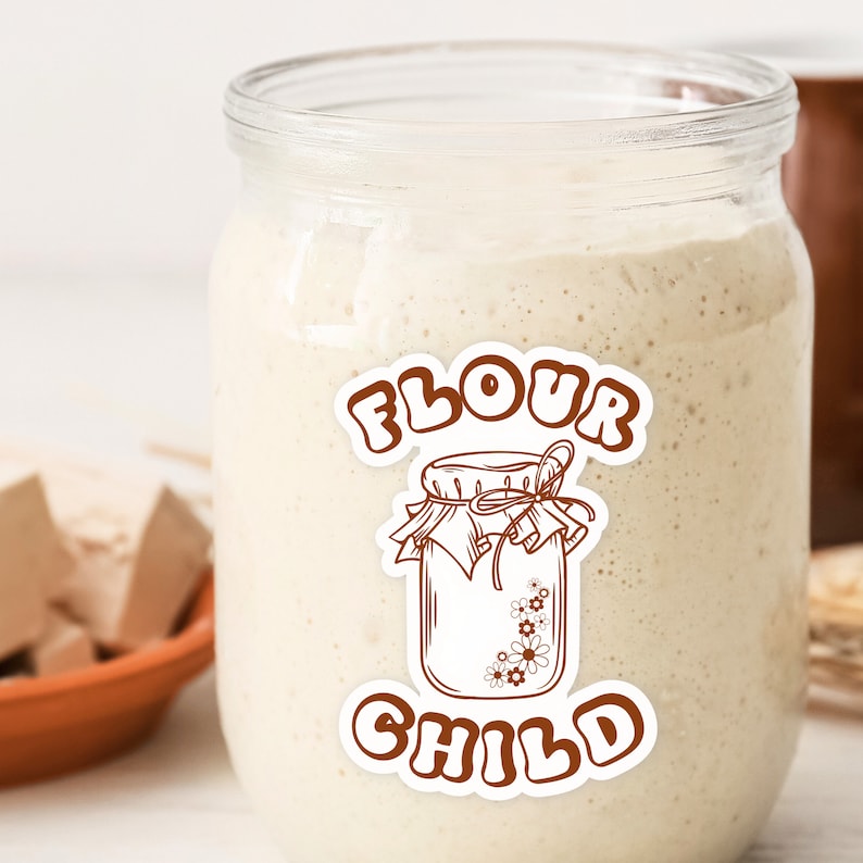 Sourdough Sticker Baking Lover Vinyl Sticker Retro Sticker for Sourdough Starter Jar Trendy Homestead Sticker Tumbler Sticker for Cookbook