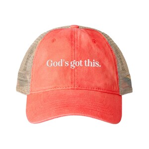Christian Hat for Women Gods Got This Hat Faith Baseball Cap Cute Feminine Aesthetic Minimalist Embroidered Hat Encouragement Gift for Her image 11