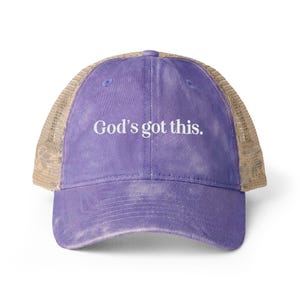 Christian Hat for Women Gods Got This Hat Faith Baseball Cap Cute Feminine Aesthetic Minimalist Embroidered Hat Encouragement Gift for Her image 5