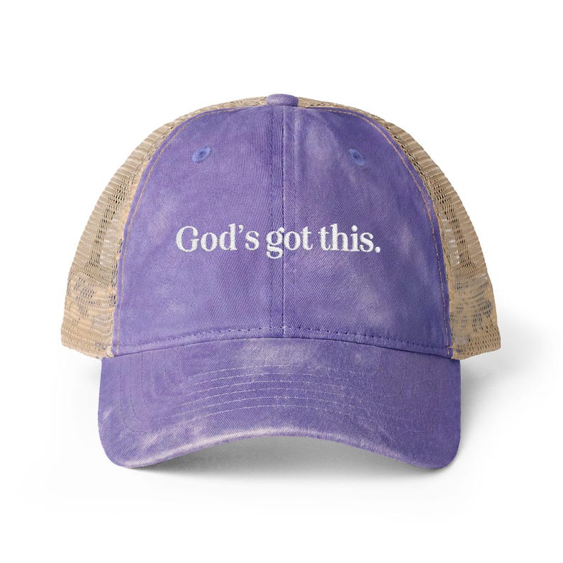 Christian Hat for Women Gods Got This Hat Faith Baseball Cap Cute Feminine Aesthetic Minimalist Embroidered Hat Encouragement Gift for Her image 5