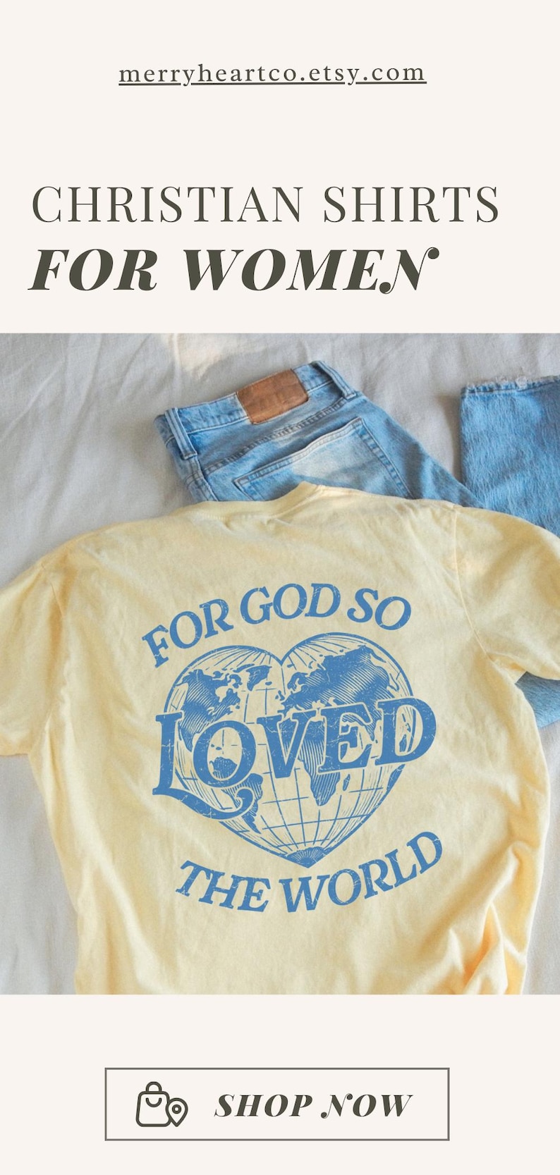 God so Loved Shirt Christian Tee Comfort Colors Bible Verse Tshirt Scripture Tee Christian Apparel for Believer Shirt Worship T-Shirt