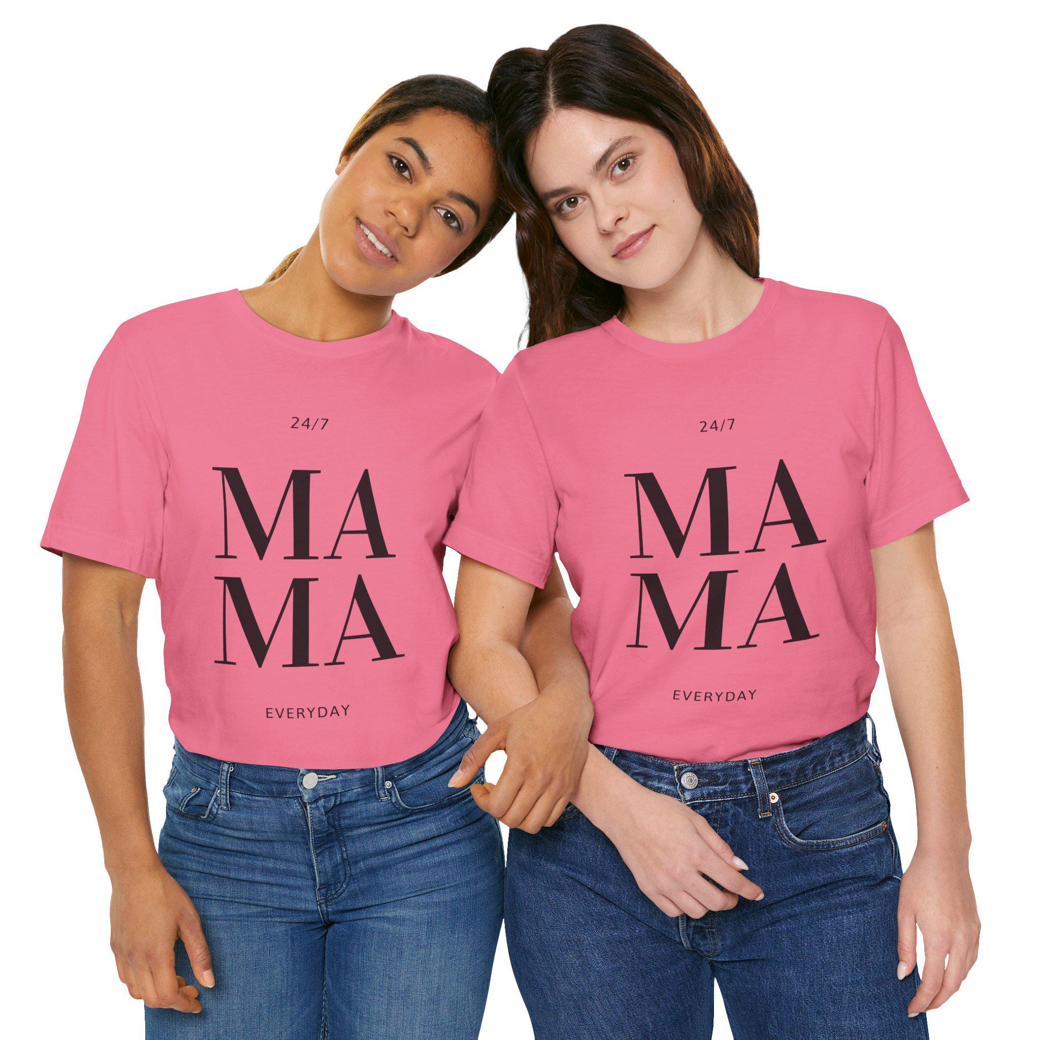 Mama 24/7 Women's T-shirt Classic Everyday Tee for Moms - Etsy