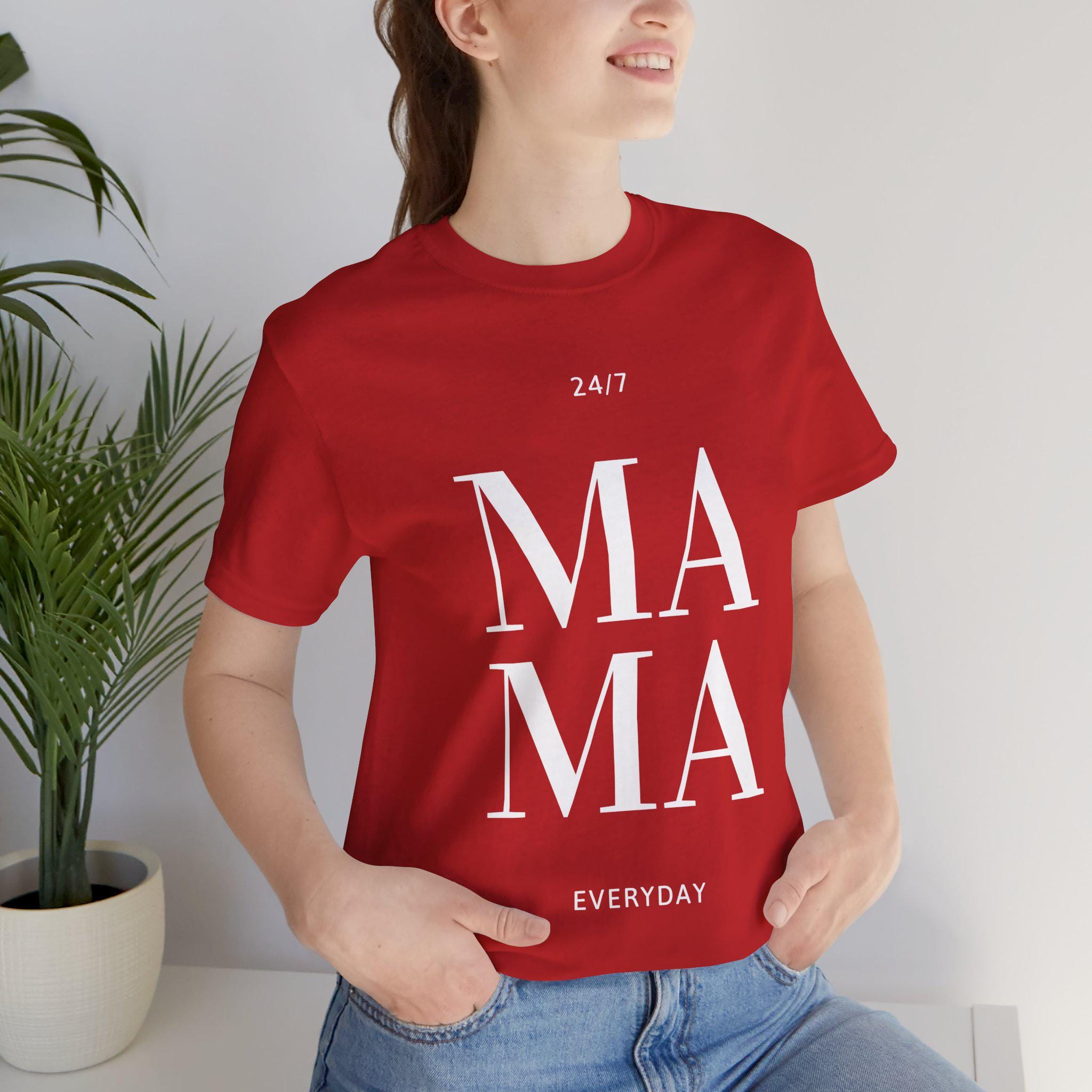 Mama 24/7 Women's T-shirt Classic Everyday Tee for Moms - Etsy