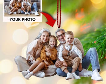 Photo Ornament, Christmas Ornament, Acrylic Ornament, Custom Family Photo Ornament, Acrylic Picture Ornament, Family Ornaments, Couple Gift