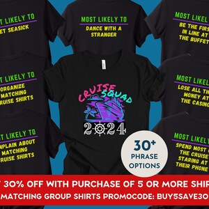 Most Likely To Matching Cruise Shirt | Cruise Squad 2024 | Family Matching Cruise Shirt | Custom Family Cruise Shirt | Vacation Shirt