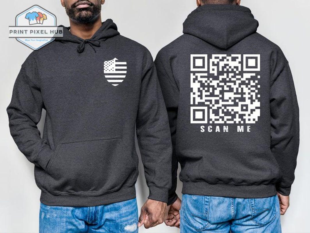 QR Code Hoodies, Oh Shlt Rick Roll Scan Code Joke Winter Hoodie Design Comfortable Pullover For 7 thumbnail image