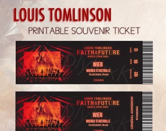 Louis Tomlinson Faith in The Future World Tour 2023/2024 digital customizable souvenir concert ticket