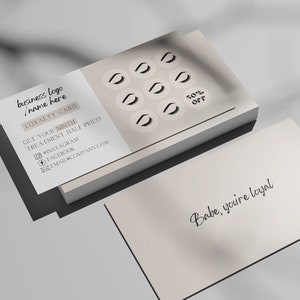 Plantilla de tarjeta de crédito de fidelización Tarjeta perforada de negocios de belleza Plantilla de tarjeta de fidelización