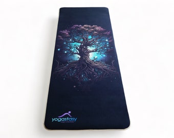 Tree Yoga Mat, Custom Yoga Mat, Warrior-like Grip, None-slip, Eco friendly and Biodegradable, sweat-resistant, long, wide, 4.2mm thick