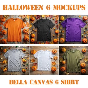 Halloween Bundle Shirt Mockup, Bella Canvas 3001 Mockup, Halloween Mockups, Tshirt Mockup, Bella Canvas 3001 Tshirt Halloween Mockup Bundle