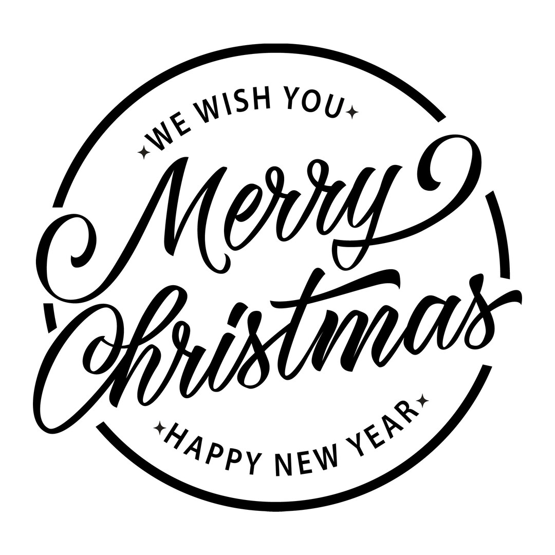 Merry Christmas Svg, Happy New Year Svg, We Wish You Svg, Christmas Svg ...