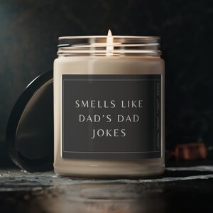 Personalized Fathers Day Gift Custom Dad Christmas Gift Funny Dad Birthday Candle Gift for Cool Dad From Daughter Son Wife Keep My Dad Jokes