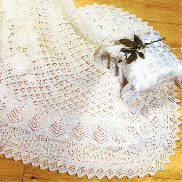 Vintage KNITTING PATTERN PDF download womens chevron pattern shawl mesh lace patterned shawl knit tutorial bridal wedding shoulder cover up