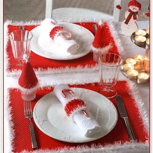 Vintage HÄKELANLEITUNG pdf Weihnachtsdeko Gedecke Eierwärmer Serviettenringe gehäkelt Weihnachten Dekoration Weihnachten Dekoration
