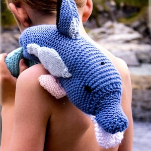 KNITTING PATTERN knit dolphin waterworld sea fish soft beach toys mini toys knitted girls boys PDF tutorial digital download yarn worsted dk