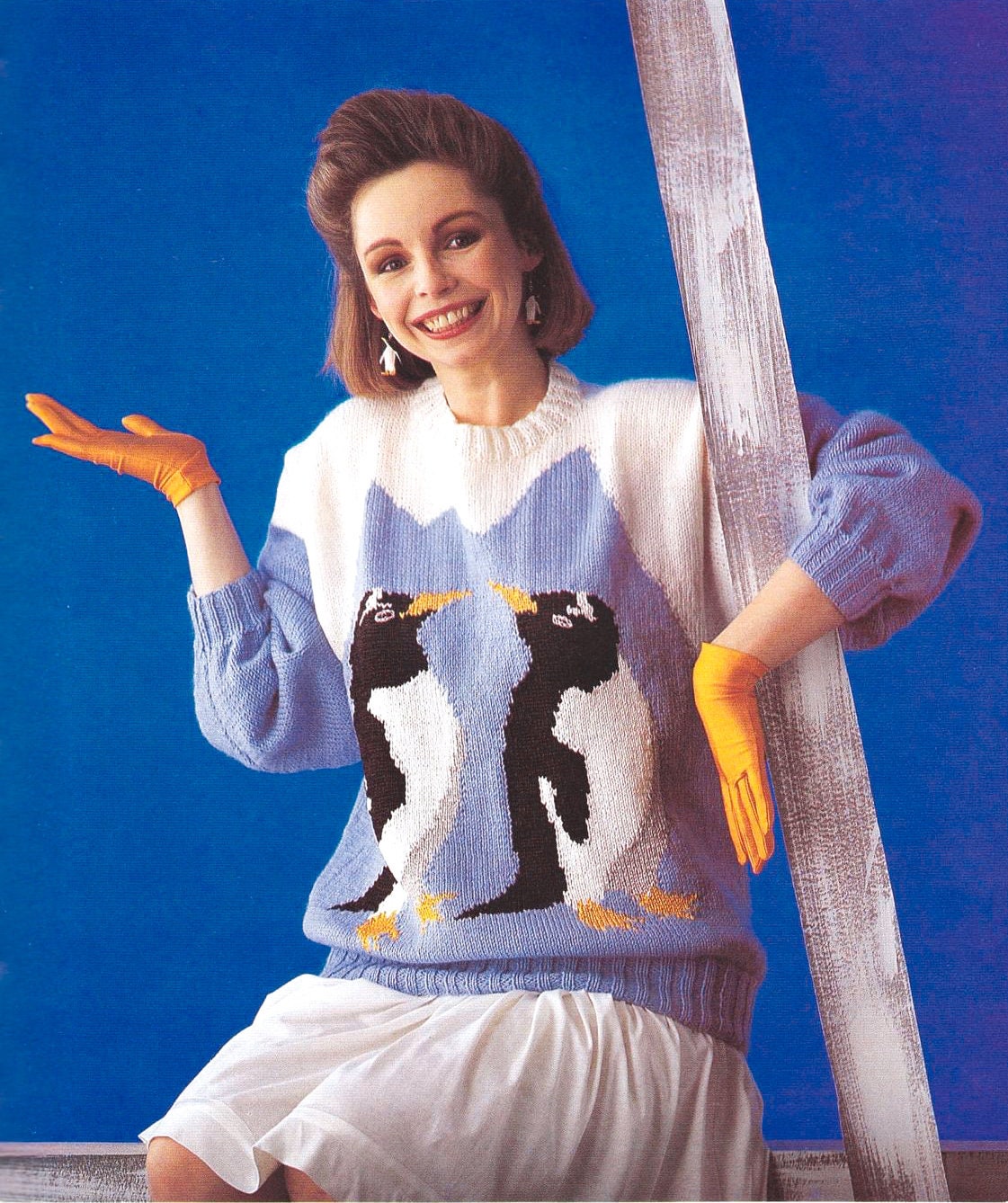 希少 黒入荷！ KNITTING PDF Sweater Funny Knit PATTERN Gentoo Intarsia 80s トップス