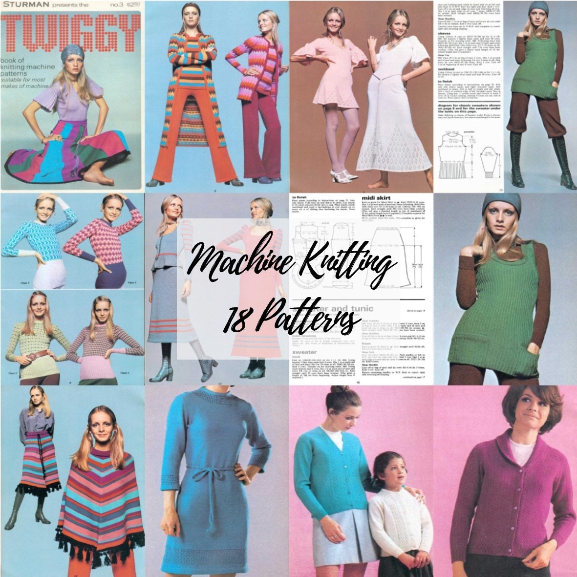 18 Machine Knitting Patterns Womens Knit Magazine 80s Twiggy Pdf Digital Knit Knitmaster Passap 18 Machine Knitting Patterns Womens Knit Magazine 80s Twiggy Pdf Digital Knit Knitmaster Passap