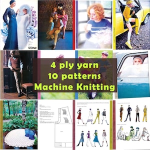 Het verkrijgen van de Knit-Knack Vintage breimachine boek 4,5 mm 200 naalden Klasse 5 familiekleding jassen vrouw man kinderen home decor PDF digitaal