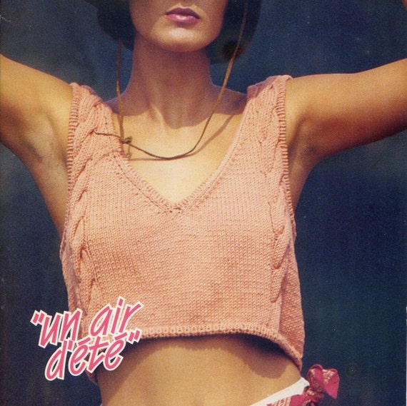 Womens Sexy Tank Top Vintage KNITTING PATTERN PDF Instant Download 