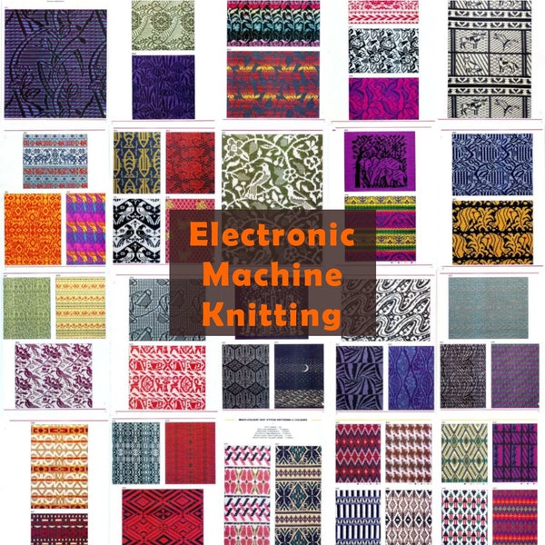 Stitch world book fairisle patterns electronic machine knitting jacquard punch cards Brother Pdf ebook tutorial Brother passap silver reed