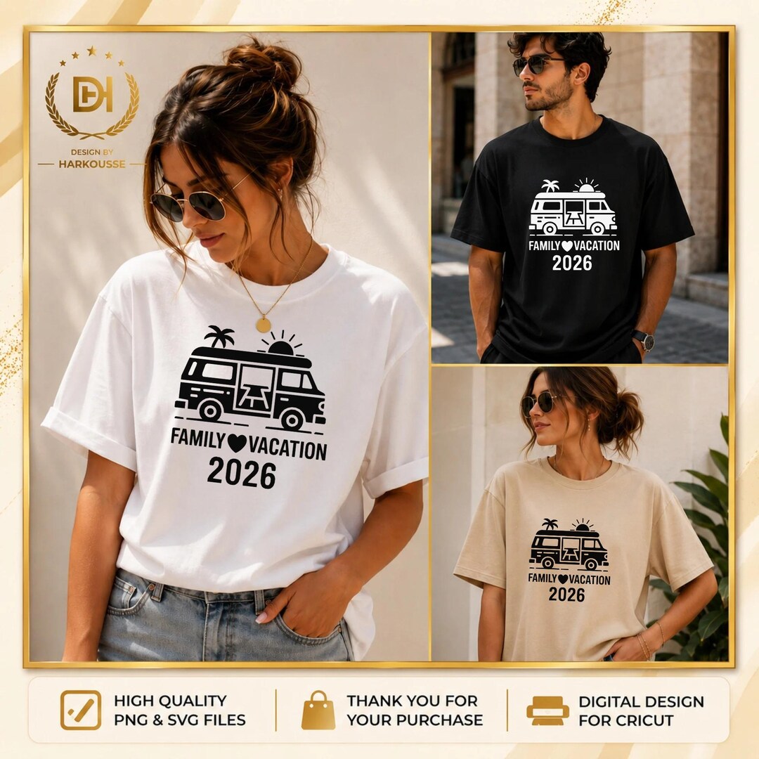 Family Vacation 2026 SVG PNG Design – Summer Road Trip (digital ...