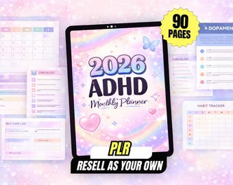 2026 ADHD Planner | Editable Canva ADHD Digital Planner | Printable ...