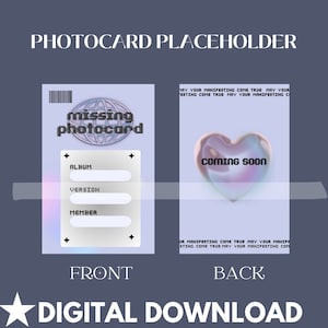 TÉLÉCHARGEMENT NUMÉRIQUE pour carte photo KPOP, album de cartes photo, collection de classeurs, remplisseur de carte photo violet y2k disco