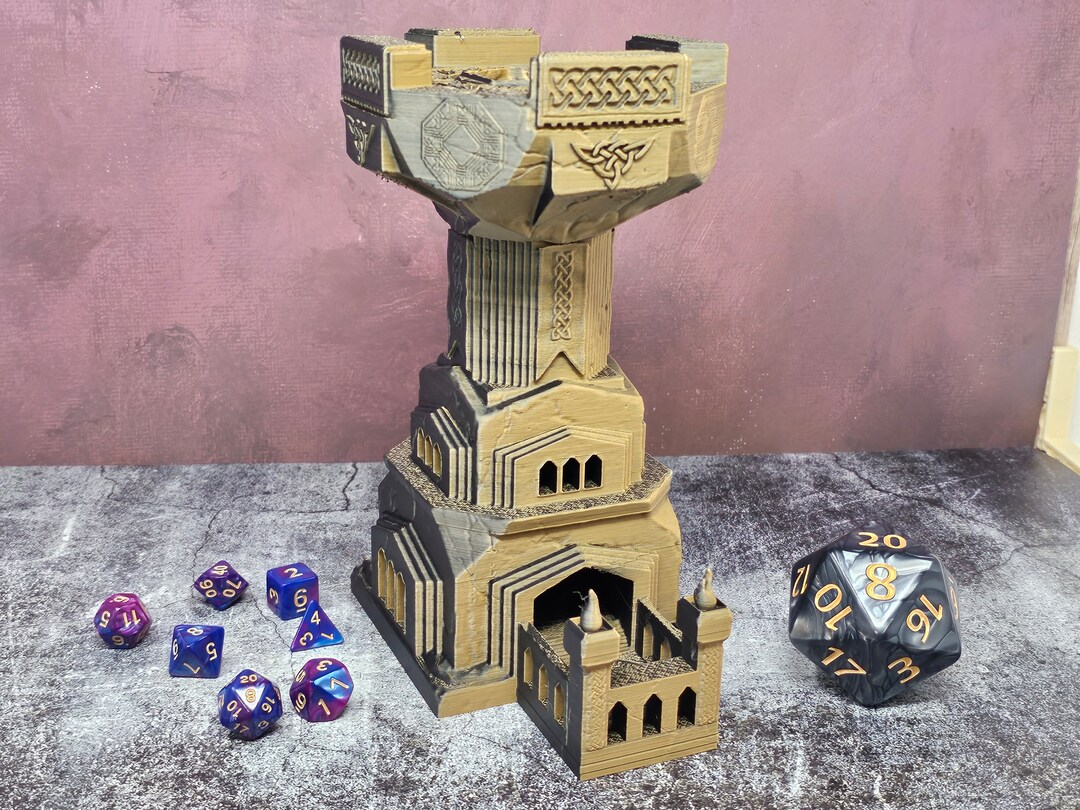Dwarven Dice Tower for Role Playing Games Dice Randomizer for TTRPG and Dungeons and