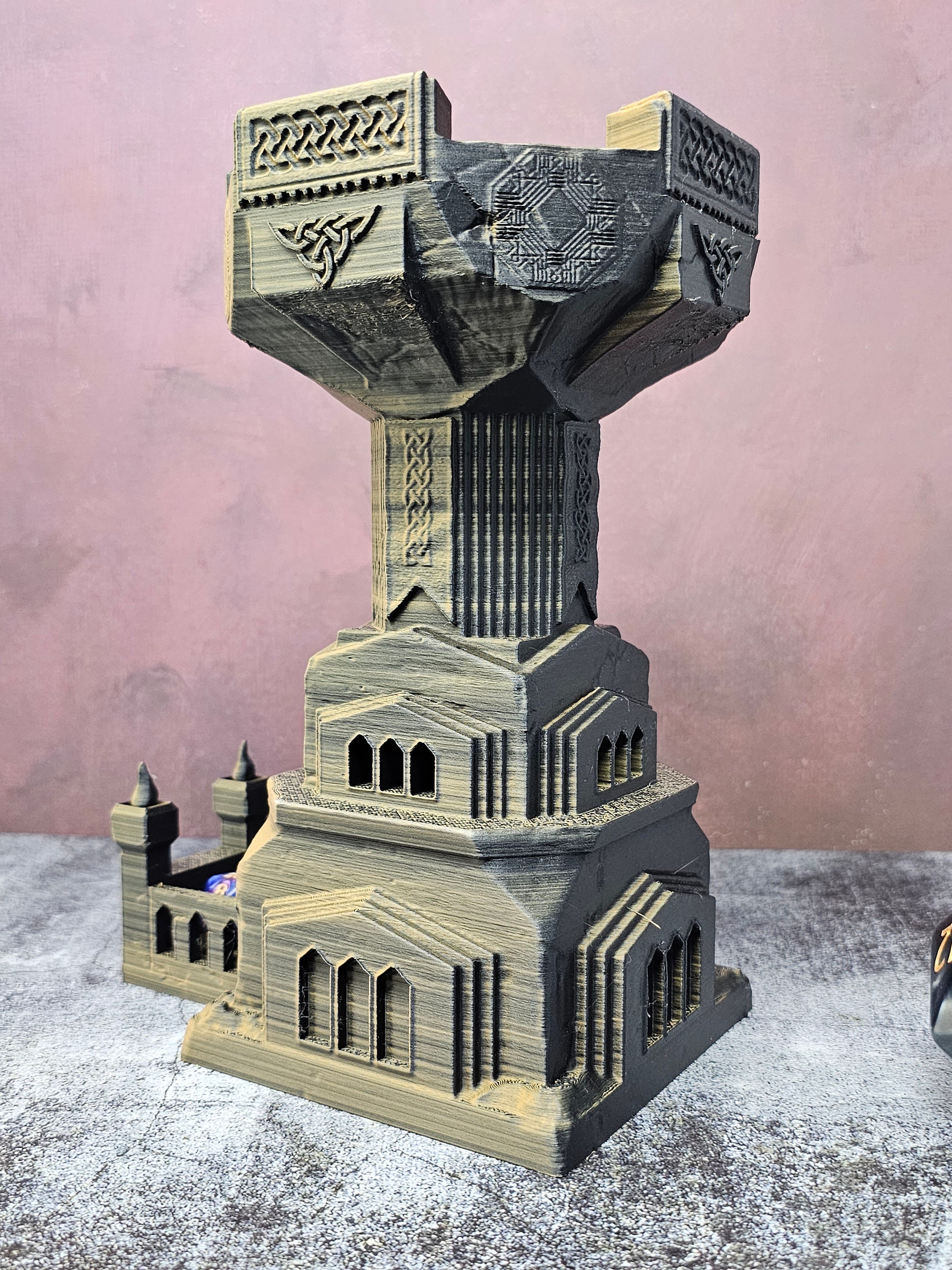 Dwarven Dice Tower for Role Playing Games Dice Randomizer for TTRPG and Dungeons and