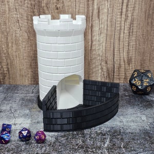 Castle Dice Tower with Brick Dice Tray for Role Playing Games - Dungeons and Dragons - TTRPG - RPG - Dice Randomizer