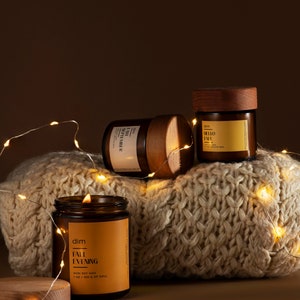 A Cozy Embrace of Warm Spices, Creamy Vanilla & Rustic Cedarwood: Hand-Poured Autumnal Soy Candle image 1