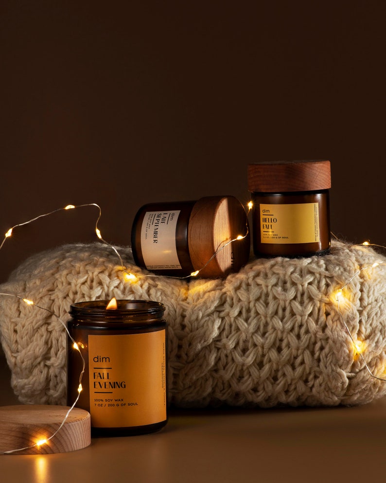 A Cozy Embrace of Warm Spices, Creamy Vanilla & Rustic Cedarwood: Hand-Poured Autumnal Soy Candle image 1