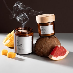 Tropical Bliss of Coconut, Mango & Grapefruit: Hand-Poured Soy Candle