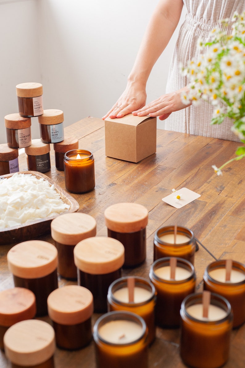 A Cozy Embrace of Warm Spices, Creamy Vanilla & Rustic Cedarwood: Hand-Poured Autumnal Soy Candle image 7