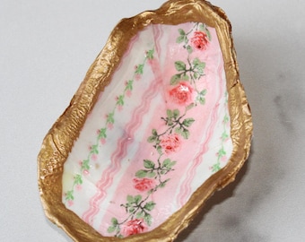 shabby chic oyster shell ring dish