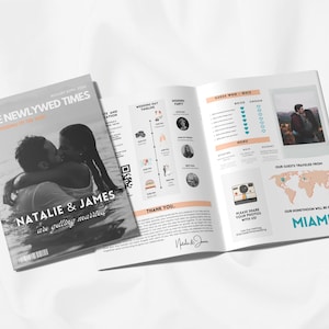 Editable Wedding Magazine Template – Customizable Bridal Magazine for DIY Wedding Planning – Instant Download