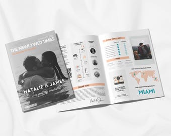 Editable Wedding Magazine Template – Customizable Bridal Magazine for DIY Wedding Planning – Instant Download