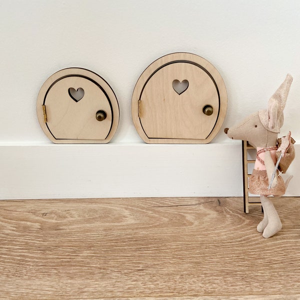 Petite porte magique en bois Fairy Door pour fée lutin ou souris